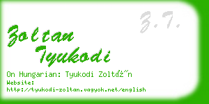 zoltan tyukodi business card